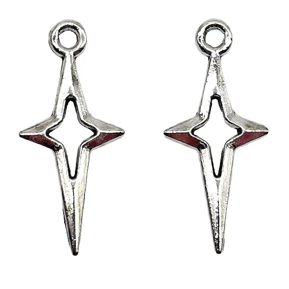 9686 50pc Halloween Charms Bulk Gothic Star Charms Alloy Star Charms